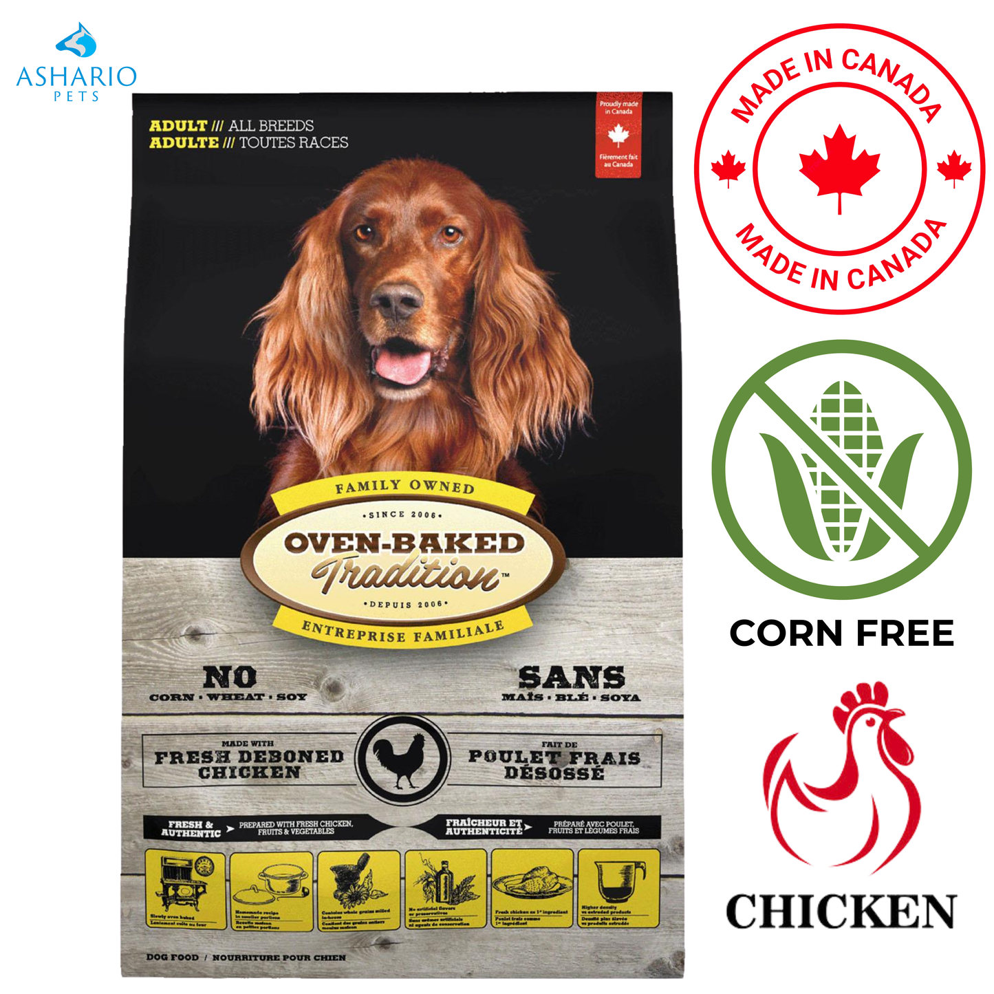 Oven-Baked Tradition - Croquettes au poulet pour chiens adultes - 5 lb, 25 lb