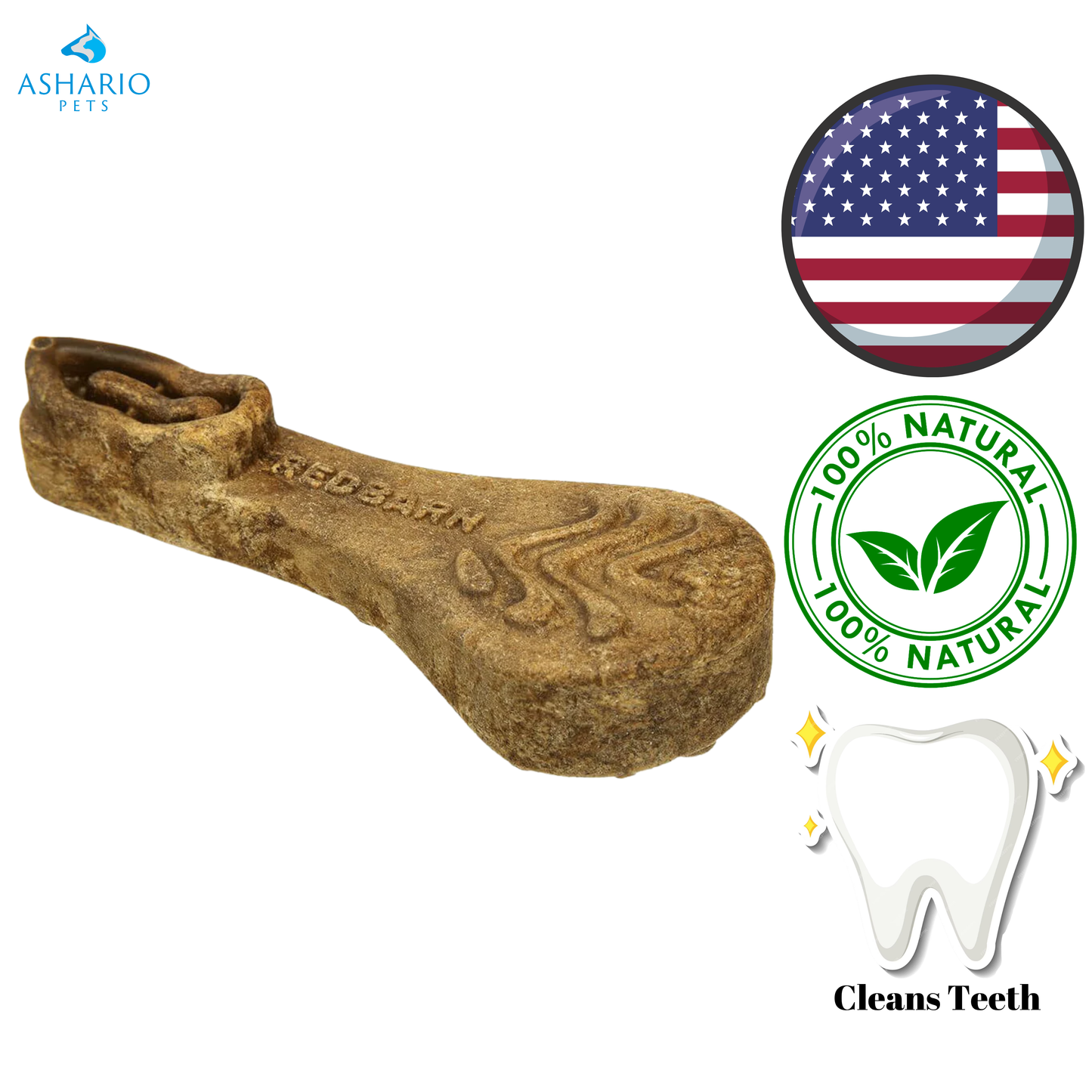 RedBarn - Friandises pour chiens Chew A Bulls Brush - Petit