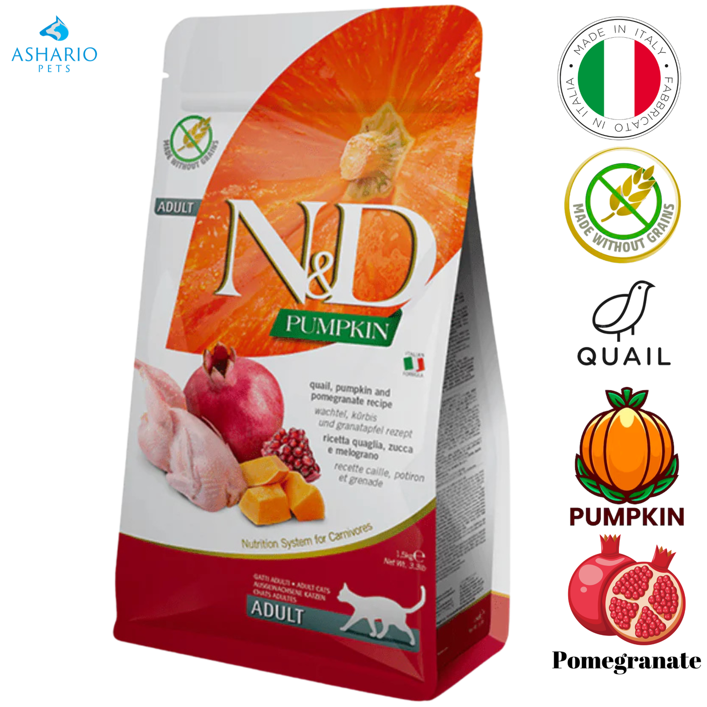 Farmina - Pumpkin Quail & Pomegranate Dry Cat Food — main