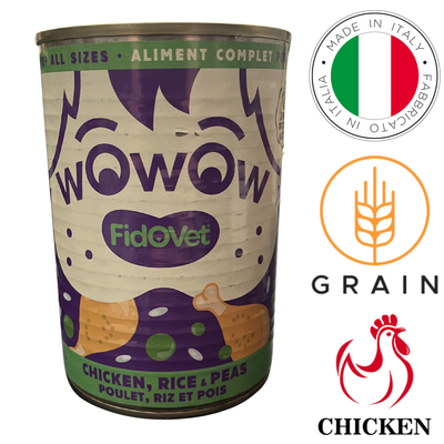 FidoVet - Wowow Chicken, Rice & Peas Puppy Canned Dog Food