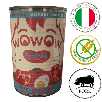 FidoVet - Wowow Pork & Boiled Egg Puppy Canned Dog Food