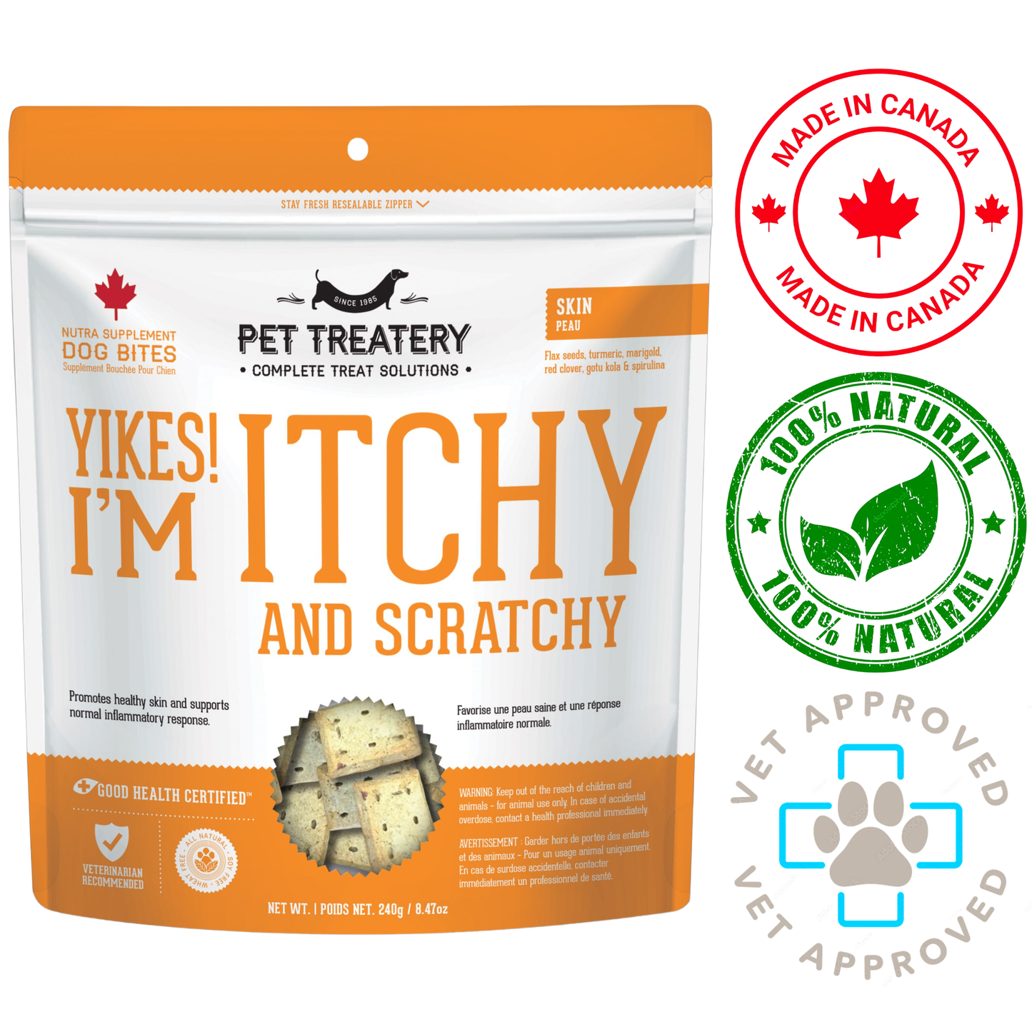 Granville Island Pet Treatery - Yikes I'm Itchy And Scratchy Dog Treats