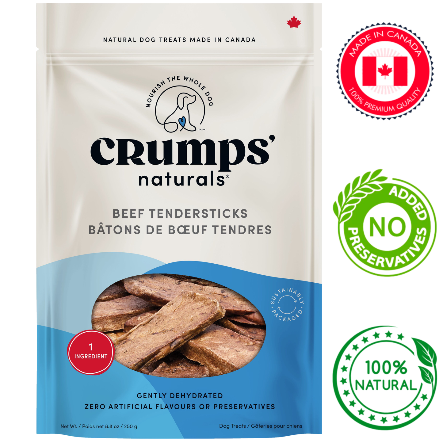 Crumps' Natural - Dehydrated Beef Tendersticks Dog Treats — view 2