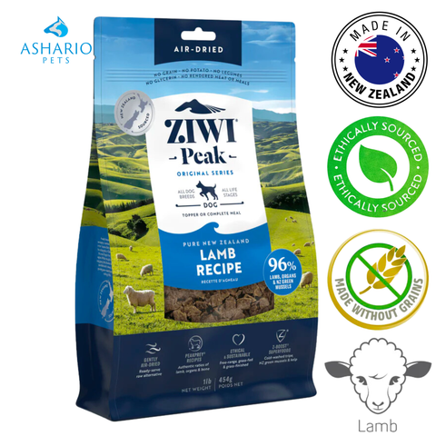 ZIWI - Croquettes pour chien séchées à l'air libre à l'agneau - 454 grammes