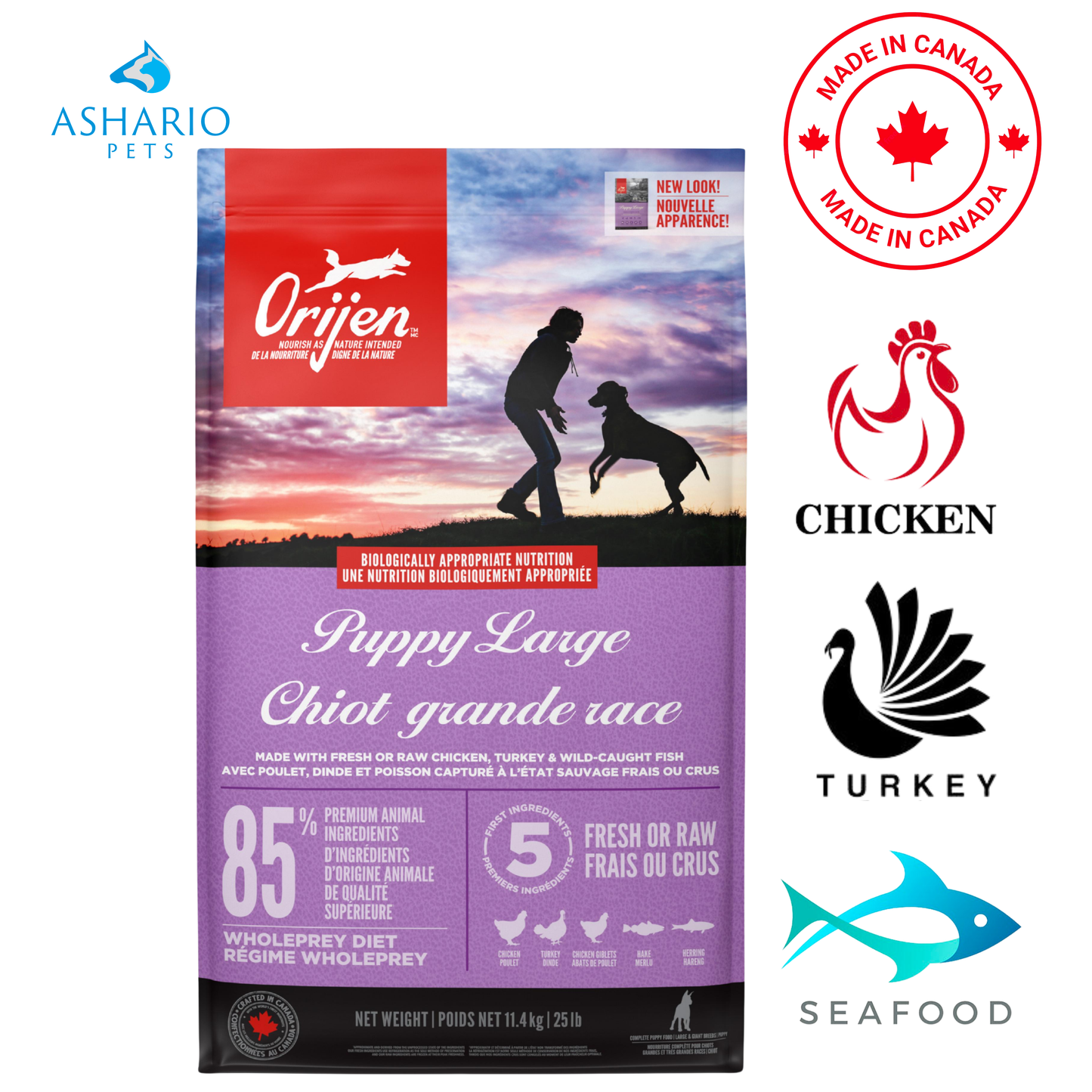 Orijen - Croquettes pour chiots de grande race - 25 lb