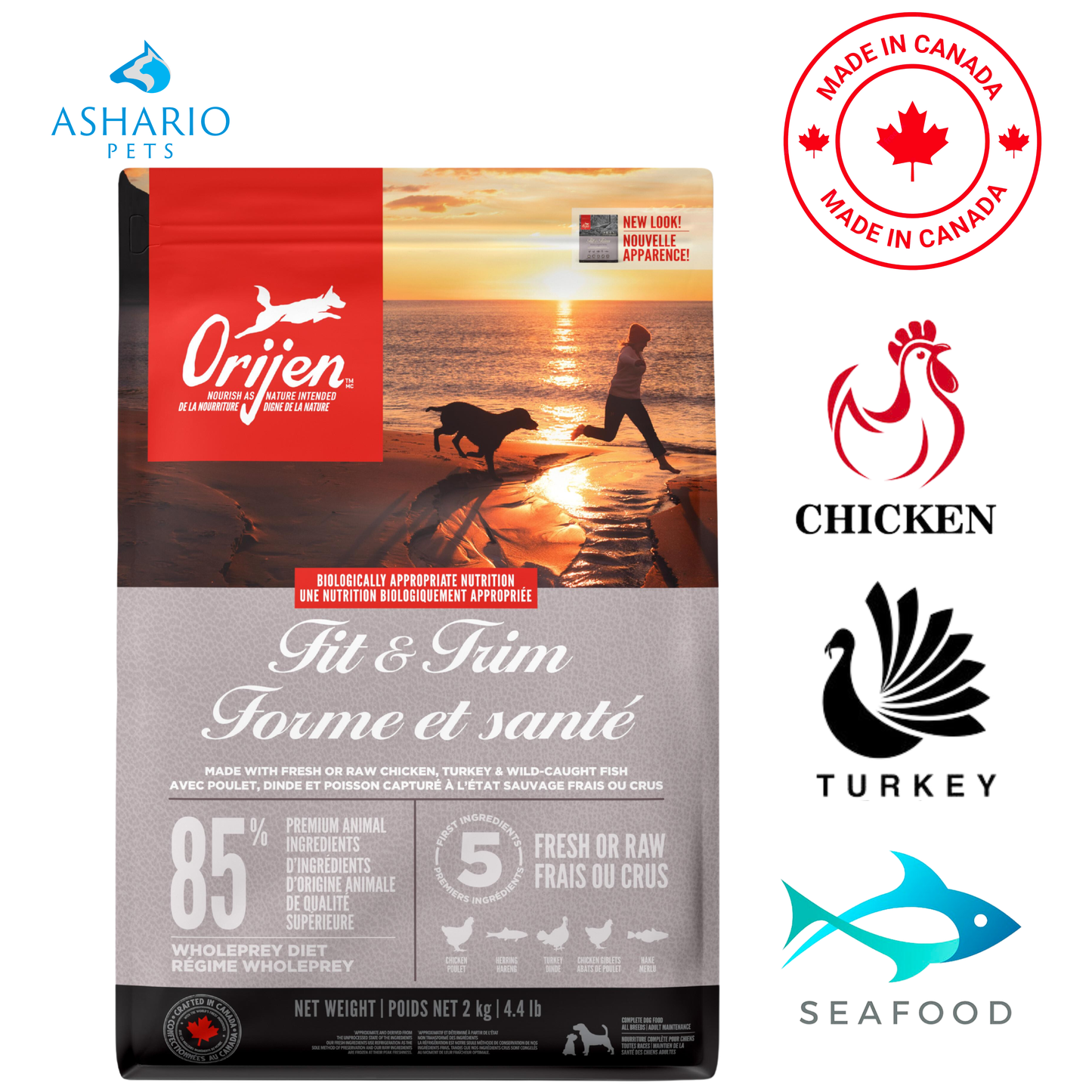 Orijen - Nourriture sèche pour chiens Fit &amp; Trim - 25 lb