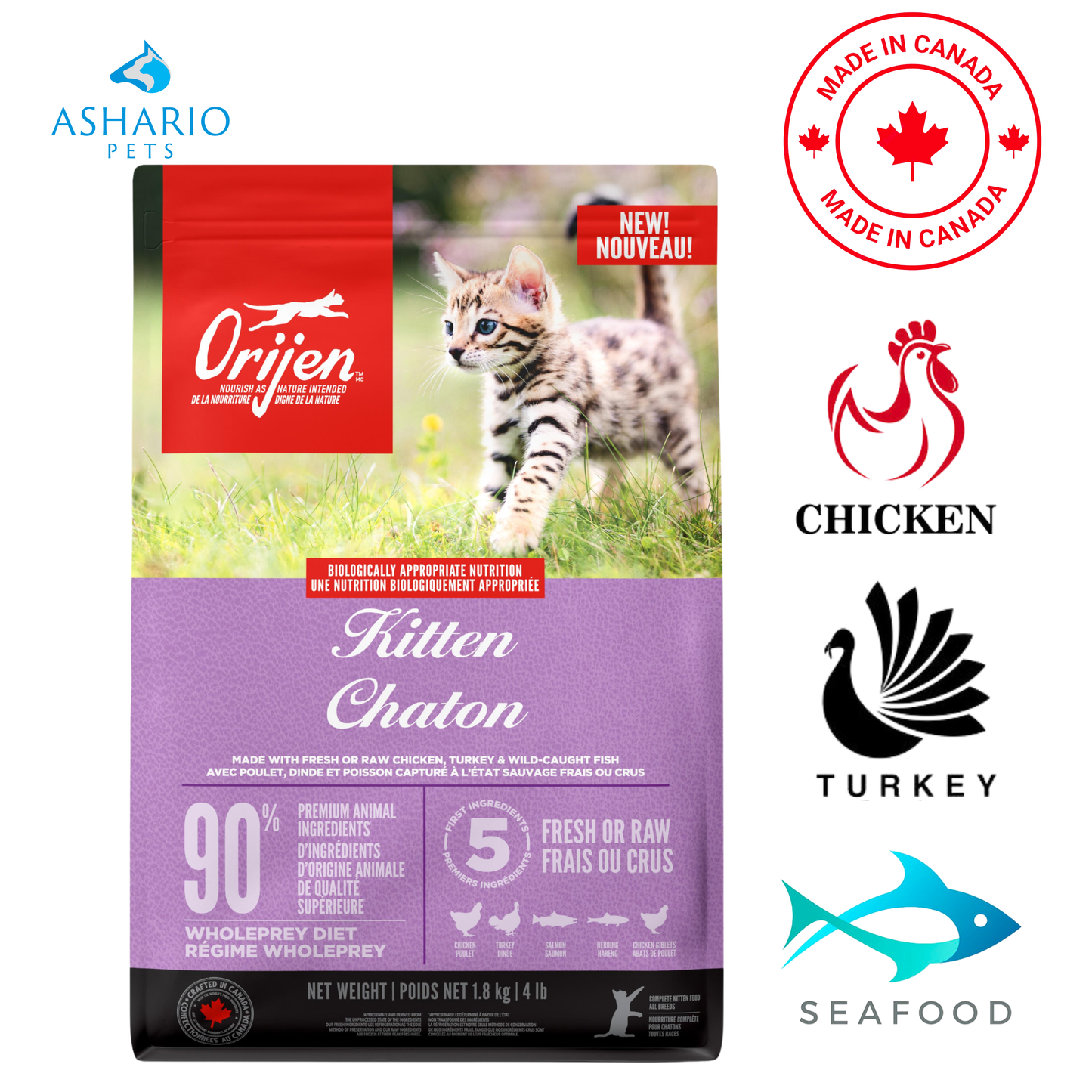 Orijen - Croquettes pour chaton - 4 lb