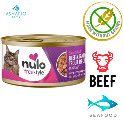 Nulo Freestyle - Shredded Beef & Trout Canned Cat Food