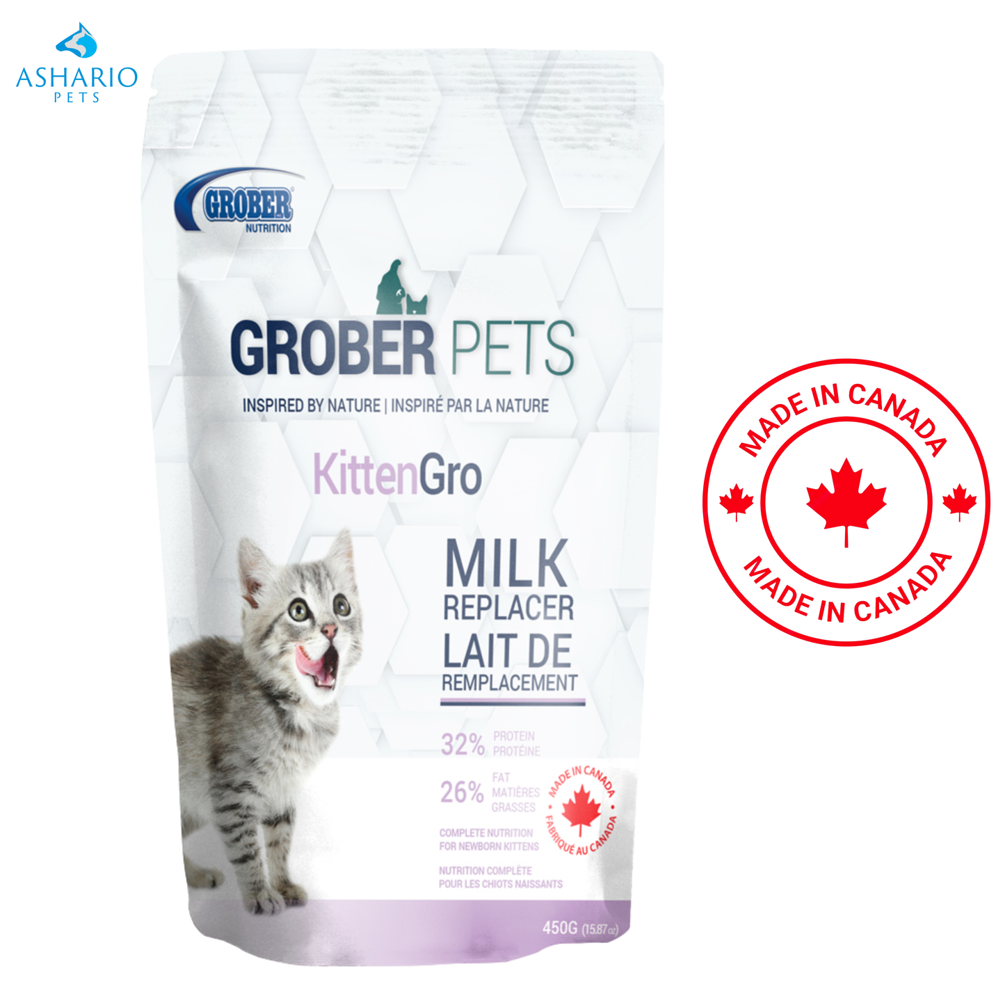 Grober Pets - 幼猫专用 Gro 代乳粉 - 450 克