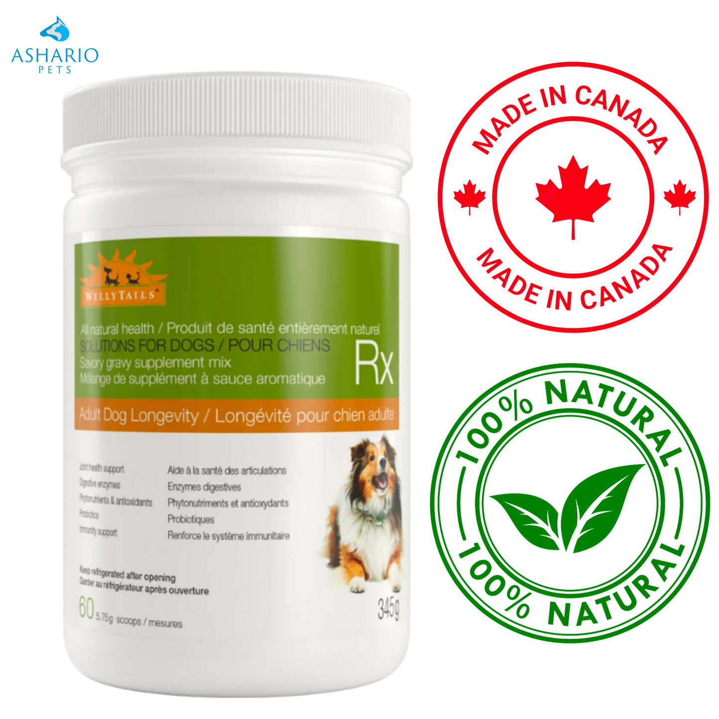 Wellytails - Adult Dog Longevity Rx Dog Supplement