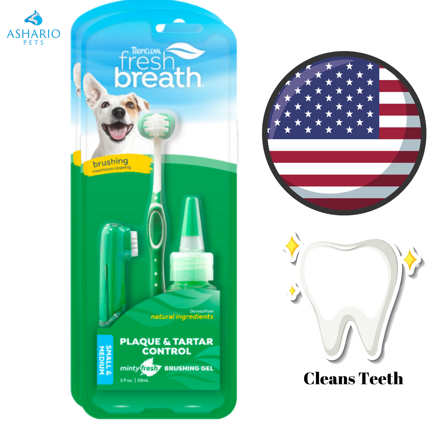 TropiClean - Teeth Oral Care Kit For Small Dogs