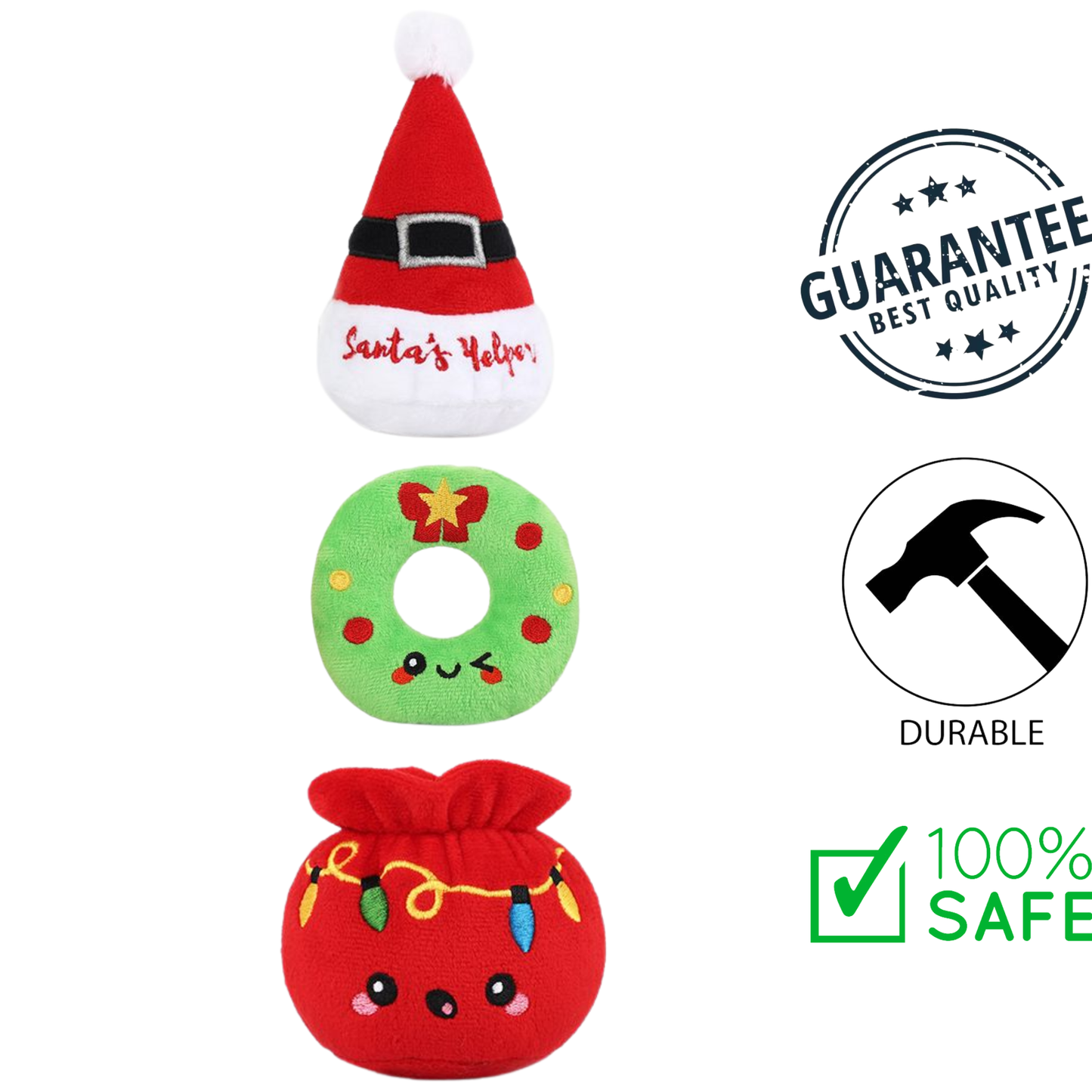 HugSmart - Happy Woofmas Fuzzy Friends Dog Toy