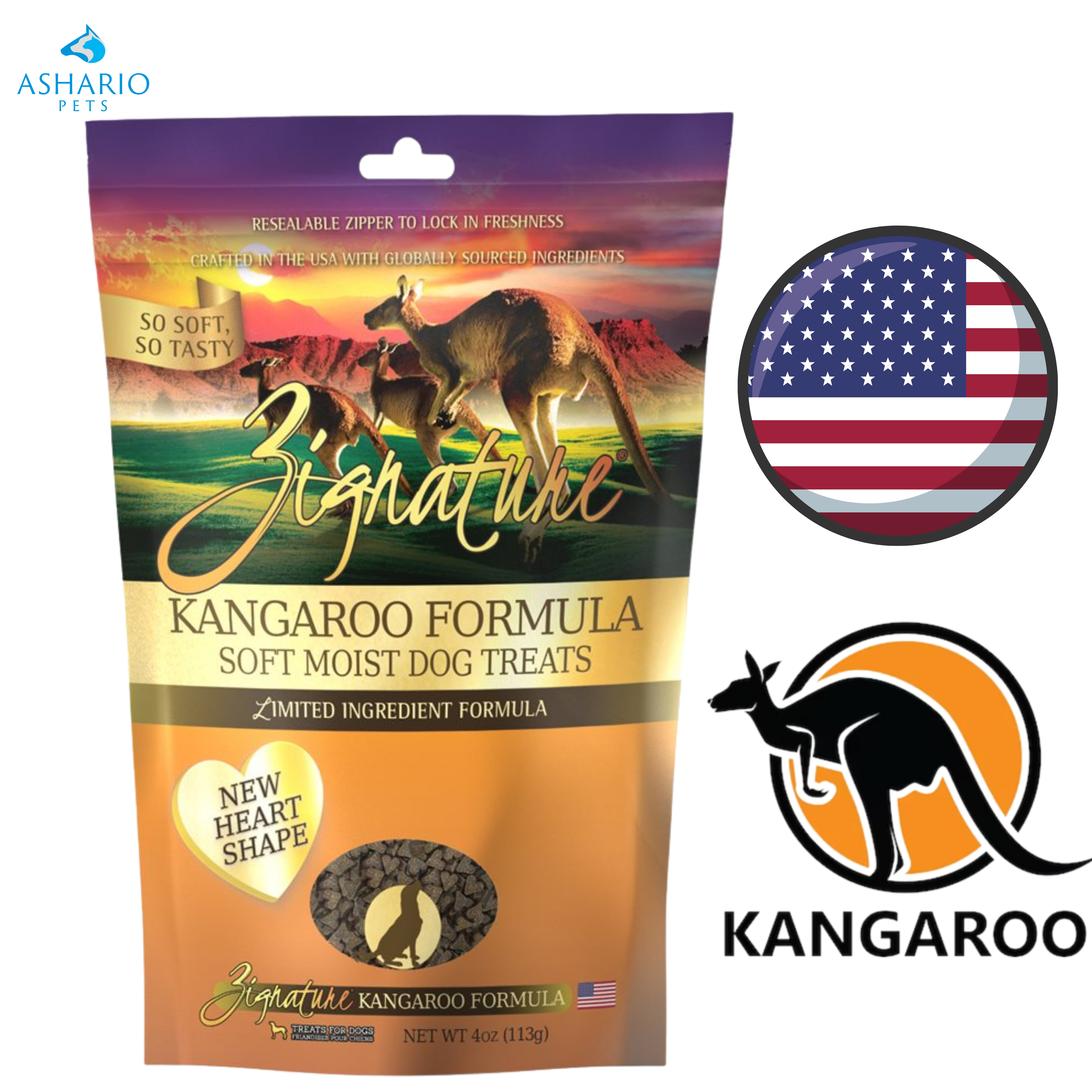 Zignature - Kangaroo Soft Moist Treats For Dogs — main
