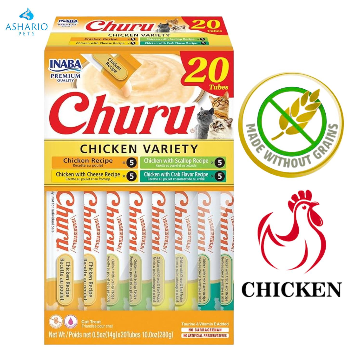 Inaba - Churu Chicken Recipe Variety Pack Cat Treats — main