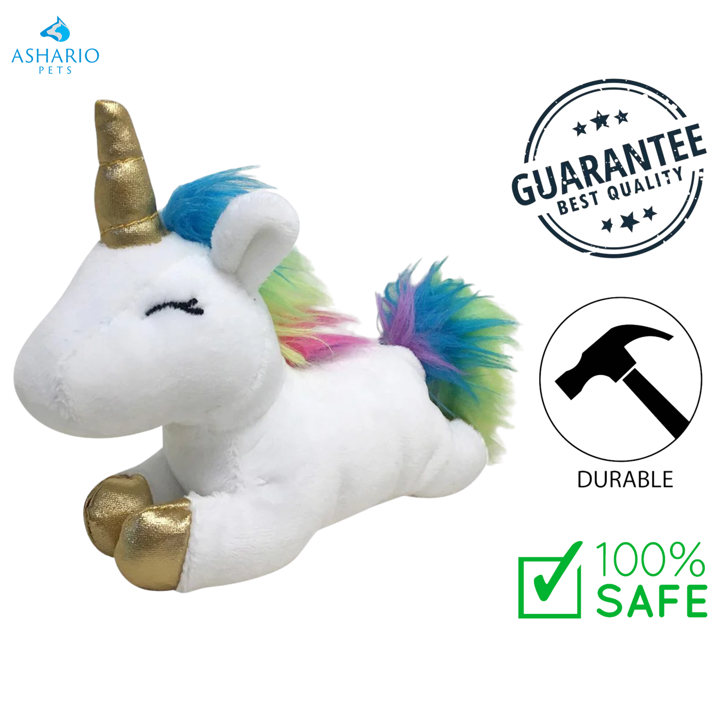 FouFouBrands - Unicorn Plush Dog Toy