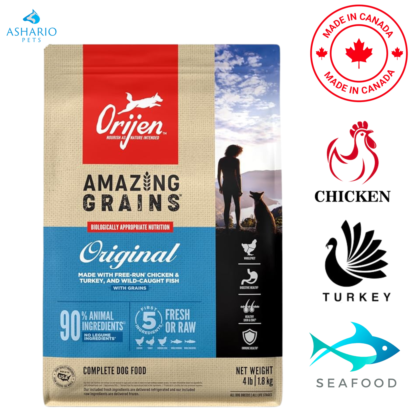 Orijen - Amazing Grains Original Dry Dog Food