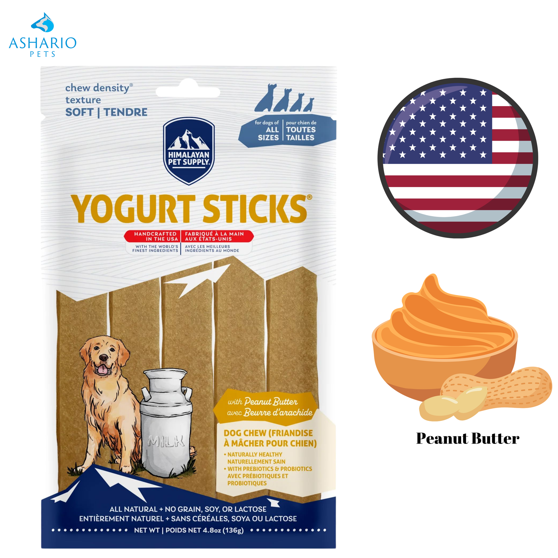 Himalayan Pet Supply - Yogurt Stick Chews Peanut Butter Dog Treats — main