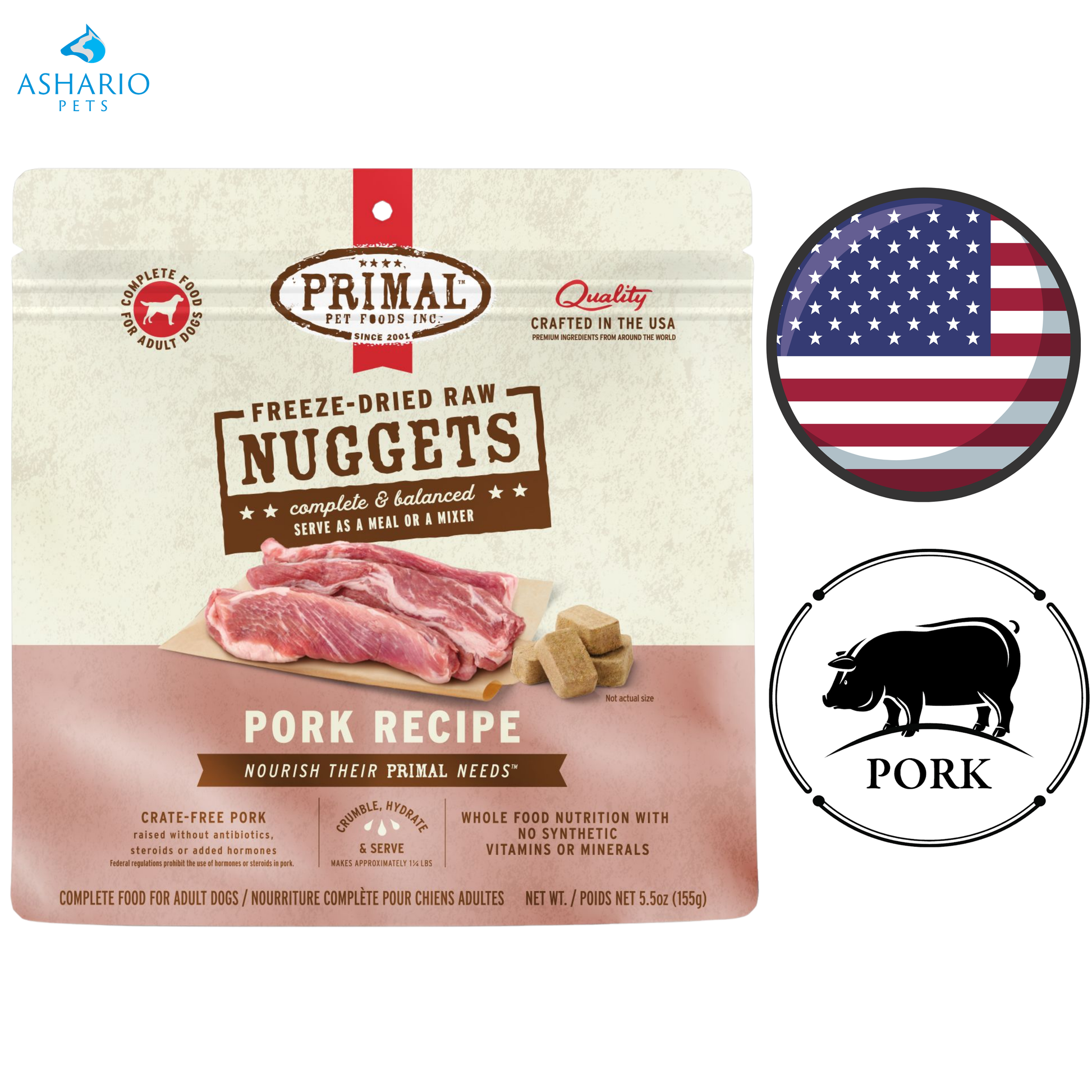 Primal - Pork Nuggets Freeze Dried Dog Food — view 2