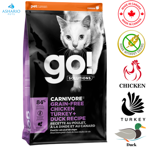 Go! Solutions - Carnivore Grain Free Chicken, Turkey + Duck Dry Cat Food — main