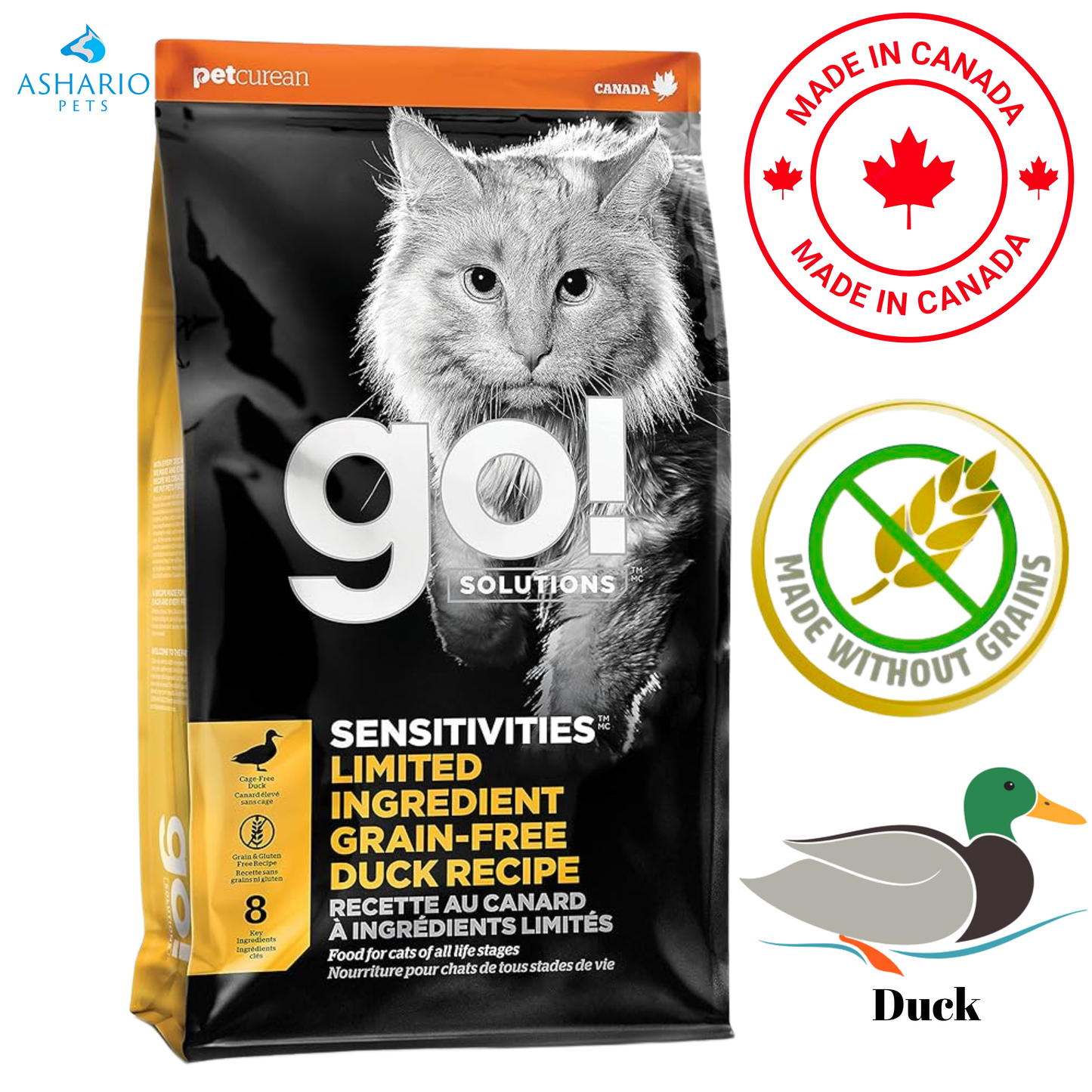 Go! Solutions - Sensitivities Limited Ingredient Grain Free Duck Dry Cat Food
