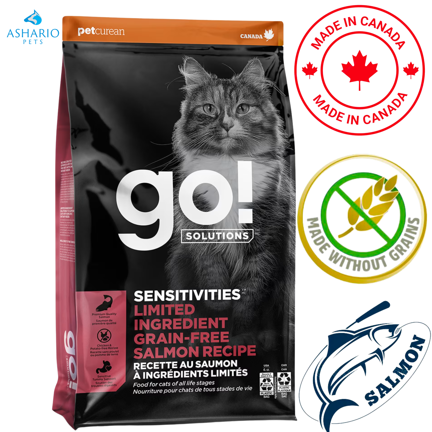 Go! Solutions - Sensitivities Limited Ingredient Grain Free Salmon Dry Cat Food