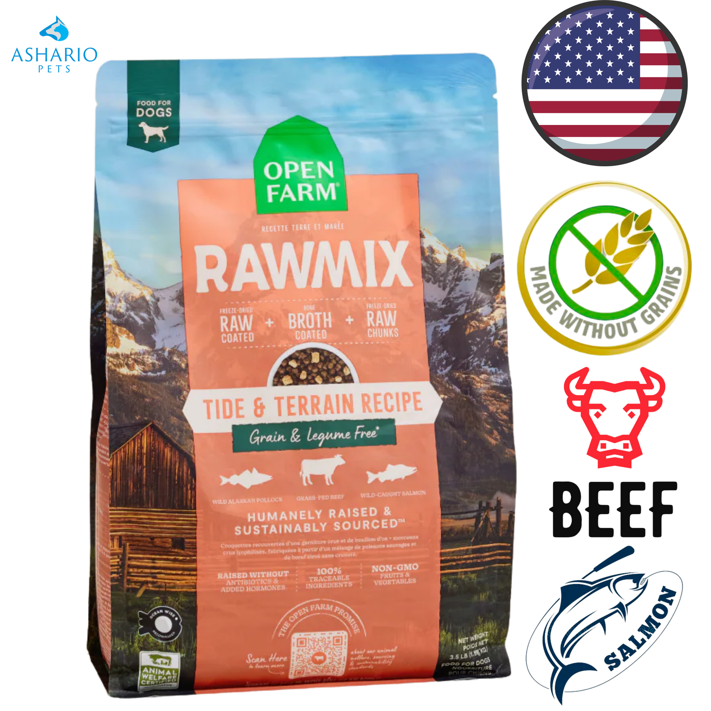 Open Farm - Grain Free Tide & Terrain RawMix Dry Dog Food