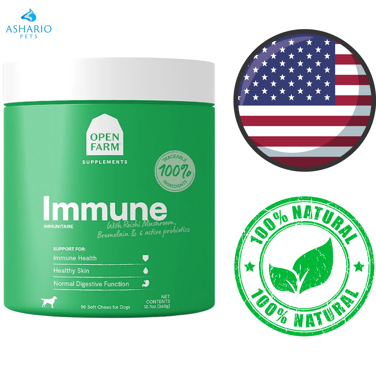 Open Farm - Immune Chew Supplements For Dogs