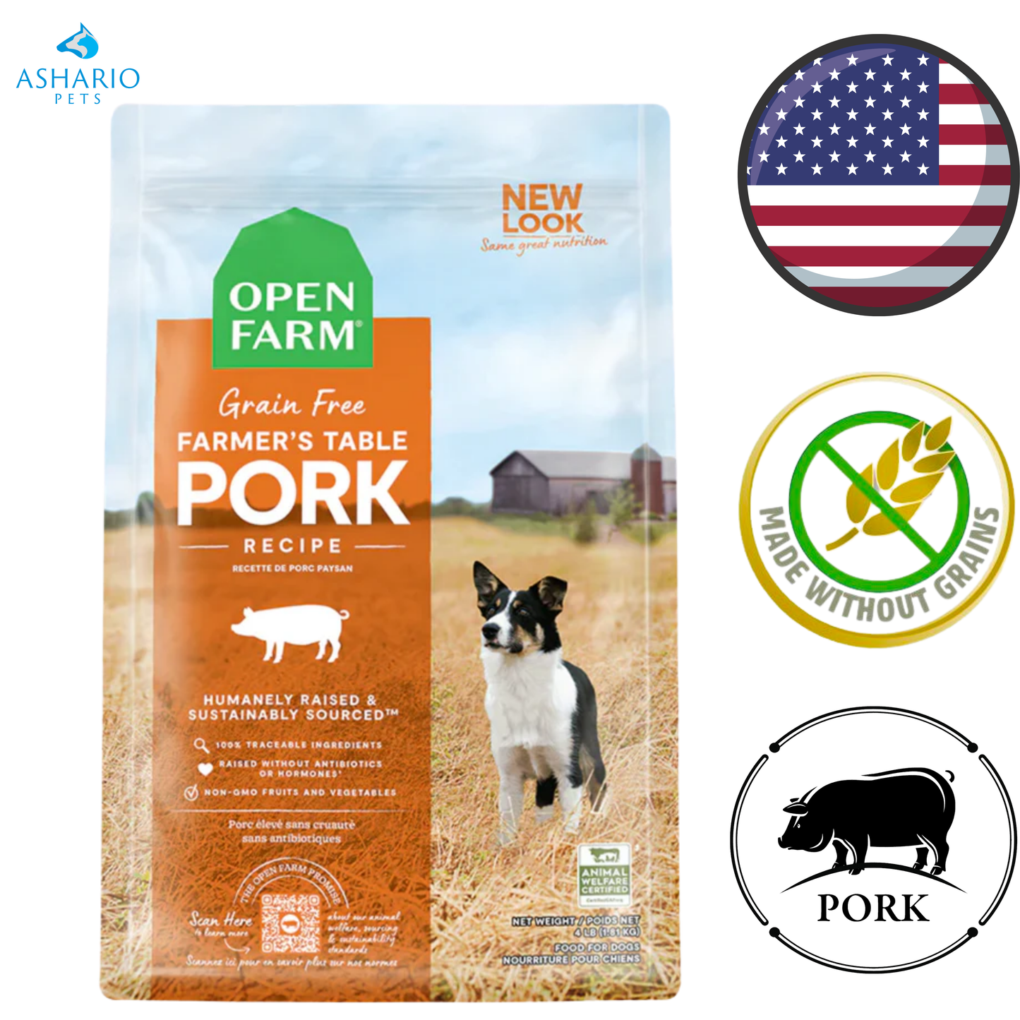 Open Farm - Grain Free Farmer's Table Pork Dry Dog Food