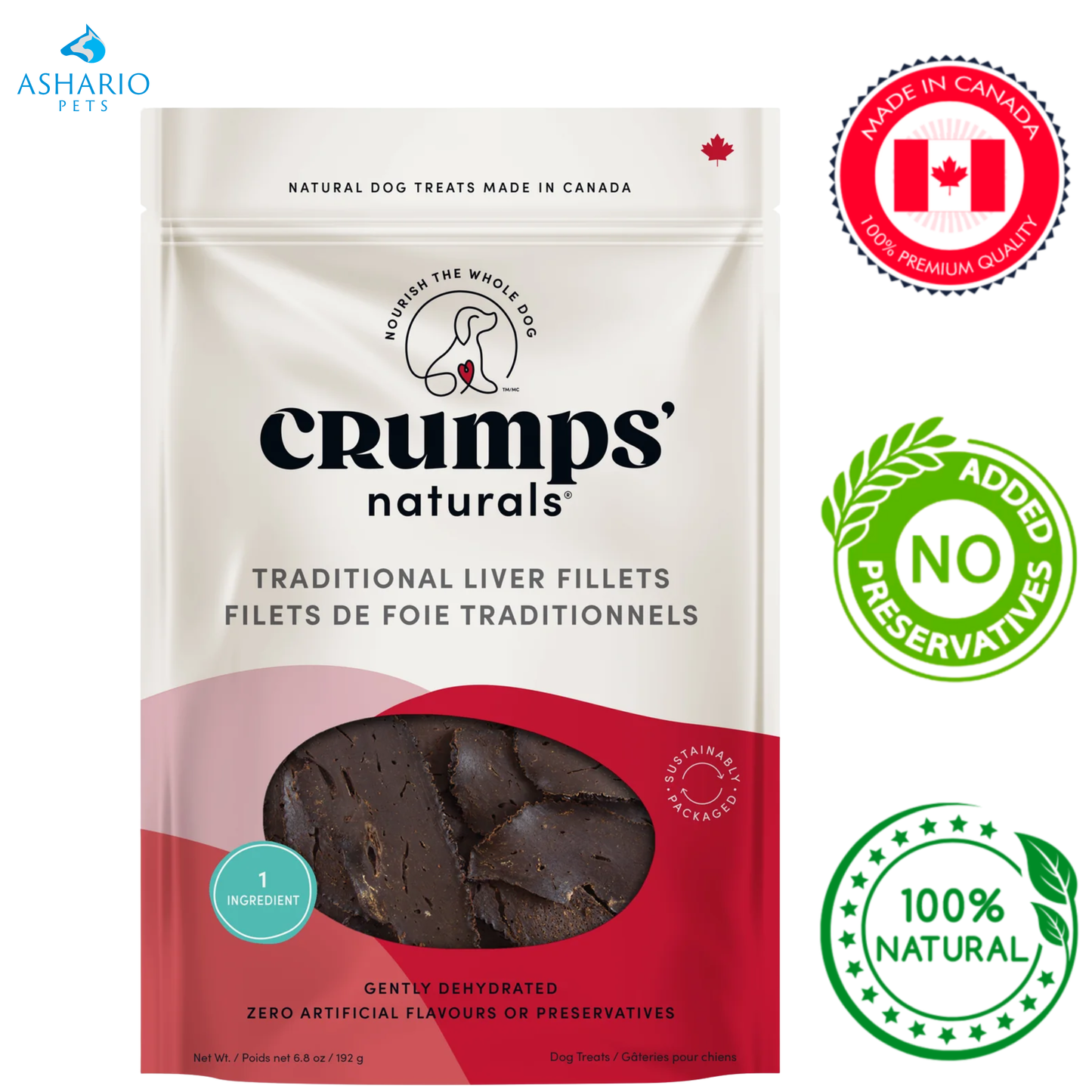 Crumps' Natural - Dehydrated Beef Liver Fillets Dog Treats — main