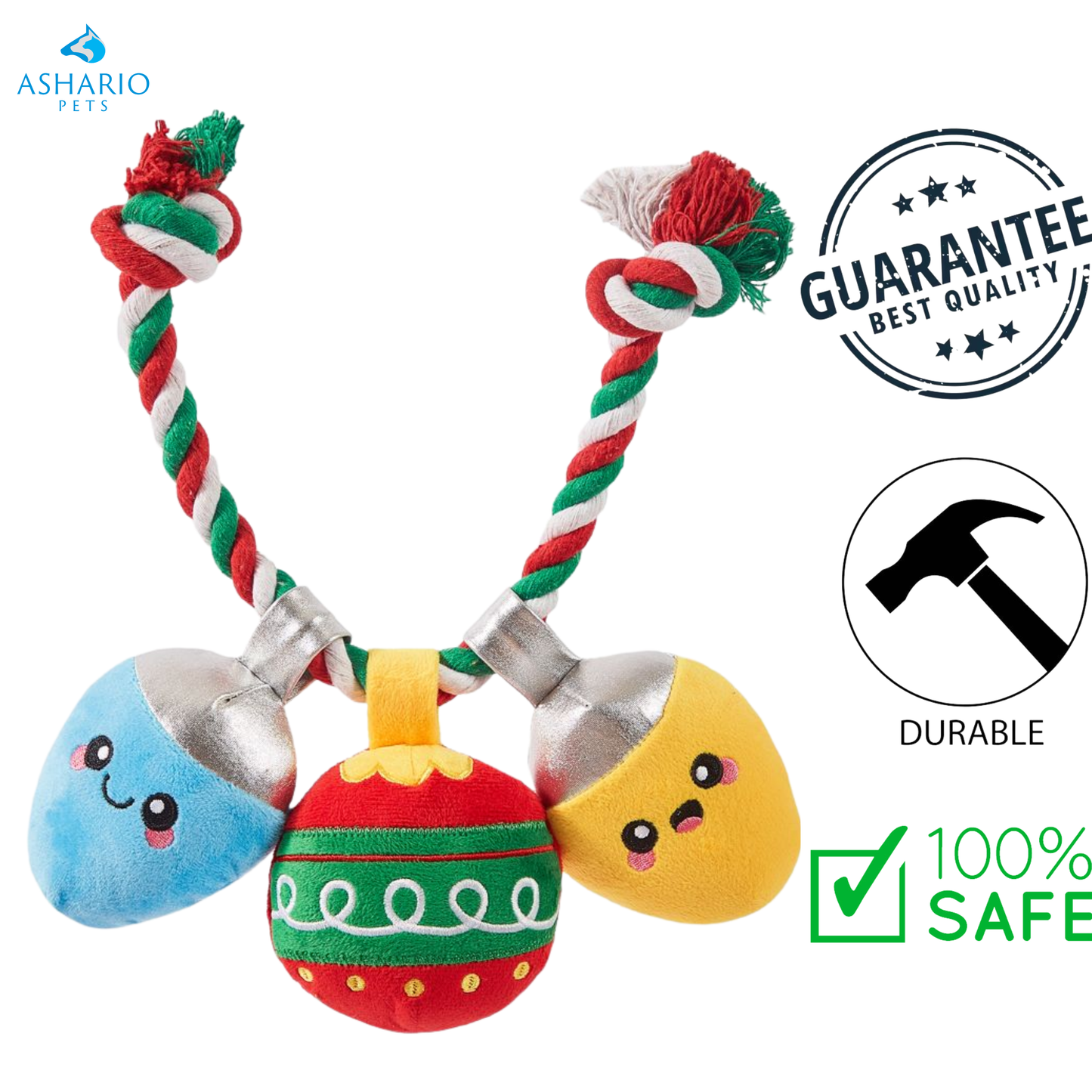 HugSmart - Happy Woofmas Rope Funz Dog Toy — main
