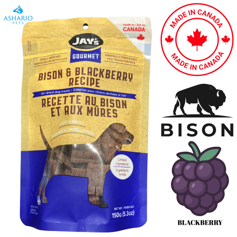 Jay's - Gourmet Bison & Blackberry Air Dried Dog Treats