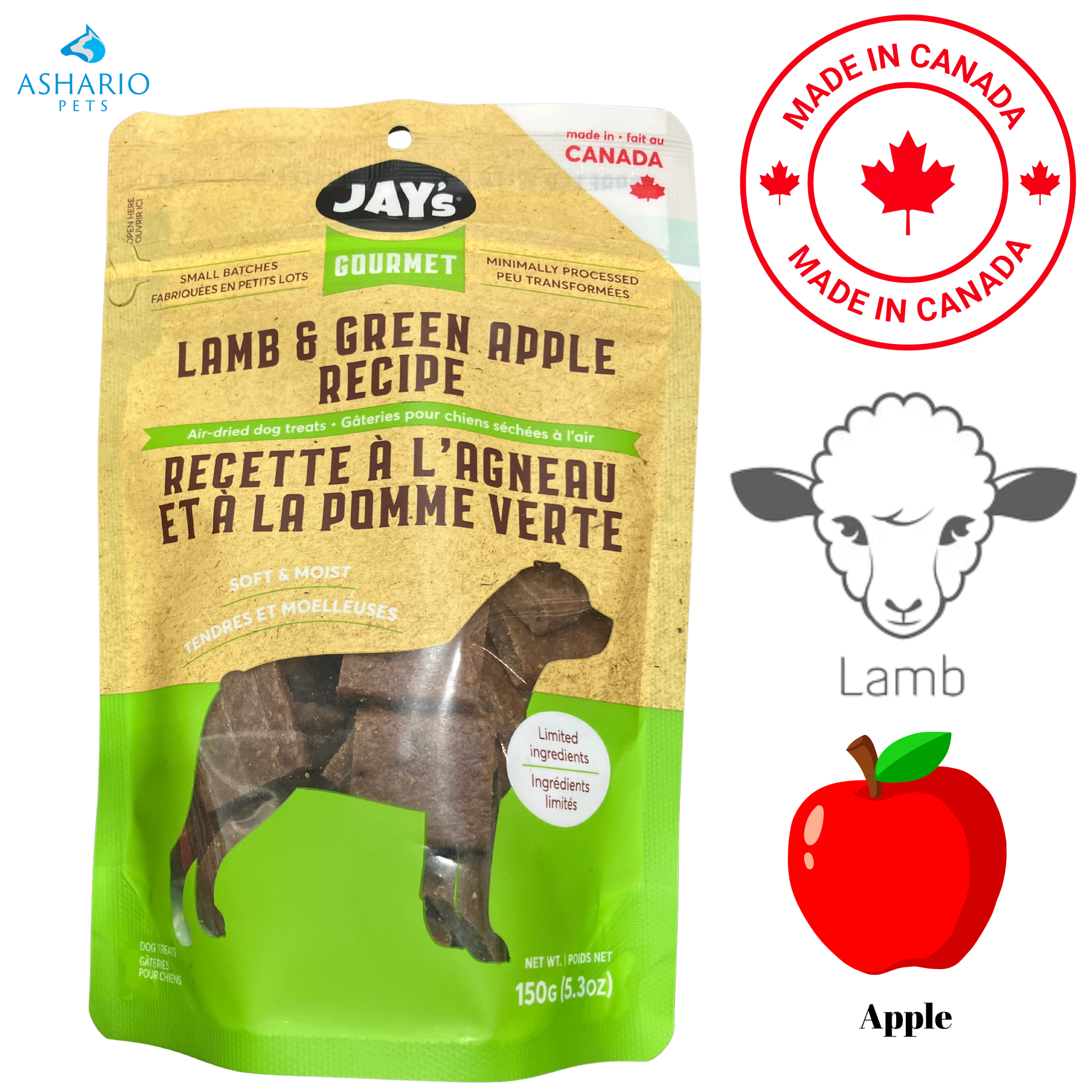 Jay's - Gourmet Lamb & Apple Air Dried Dog Treats — view 2