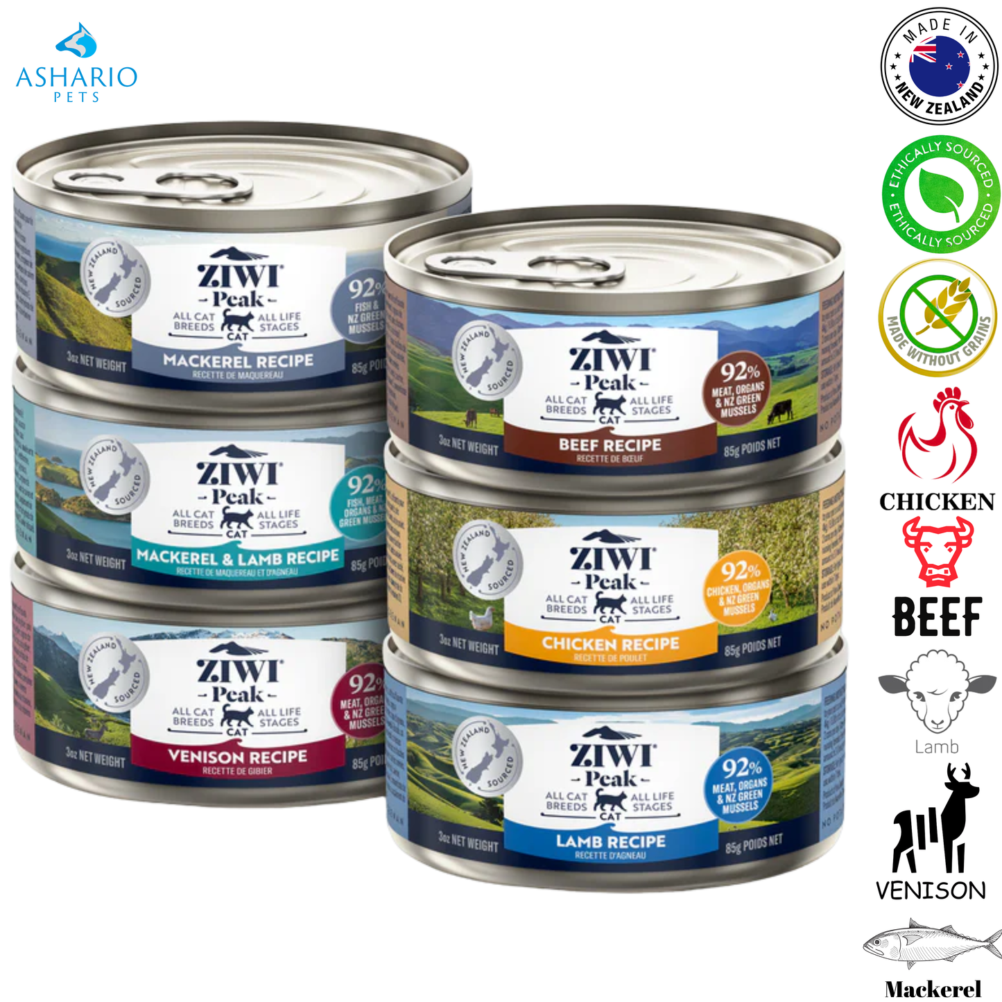 ZIWI - Variety Pack Sampler Canned Cat Food