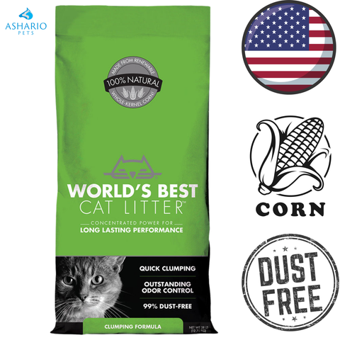 World's Best Cat Litter - Quick Clumping Unscented Cat Litter