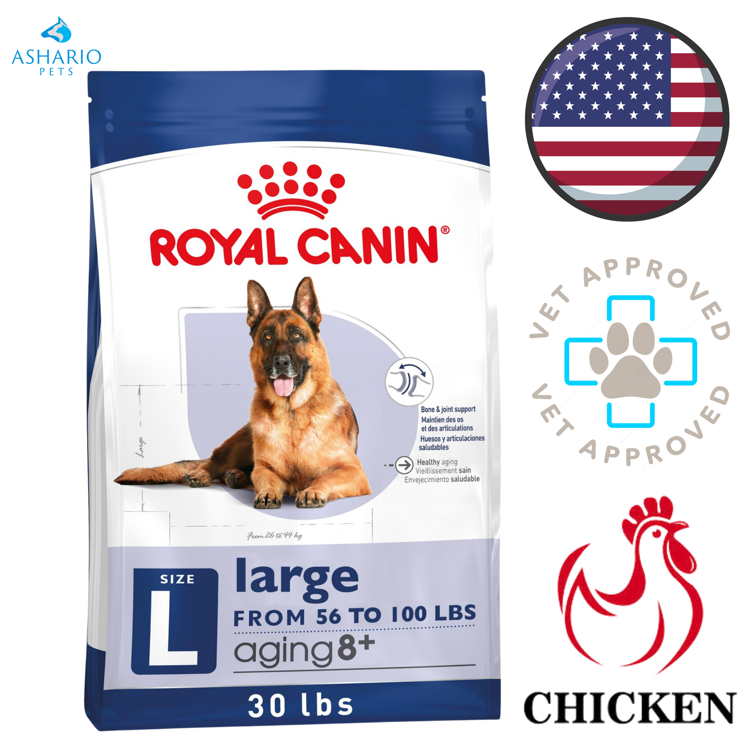 Royal Canin - Size Health Nutrition Large Breed Aging 8+ Years Dry Dog Food — main