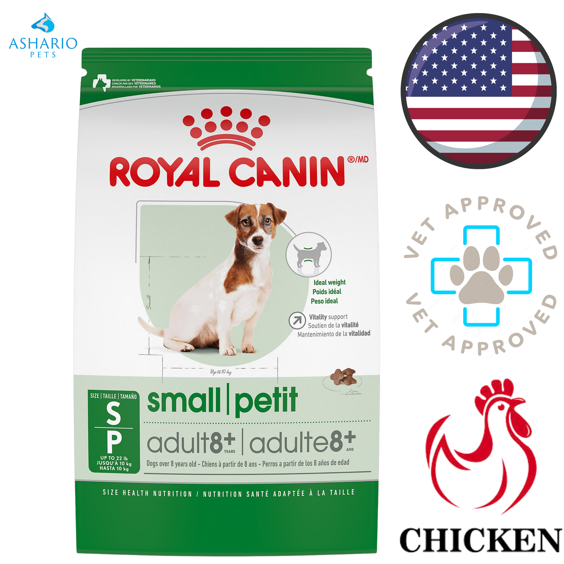 Royal Canin - Size Health Nutrition Small Breed Adult 8+ Years Dry Dog Food — main