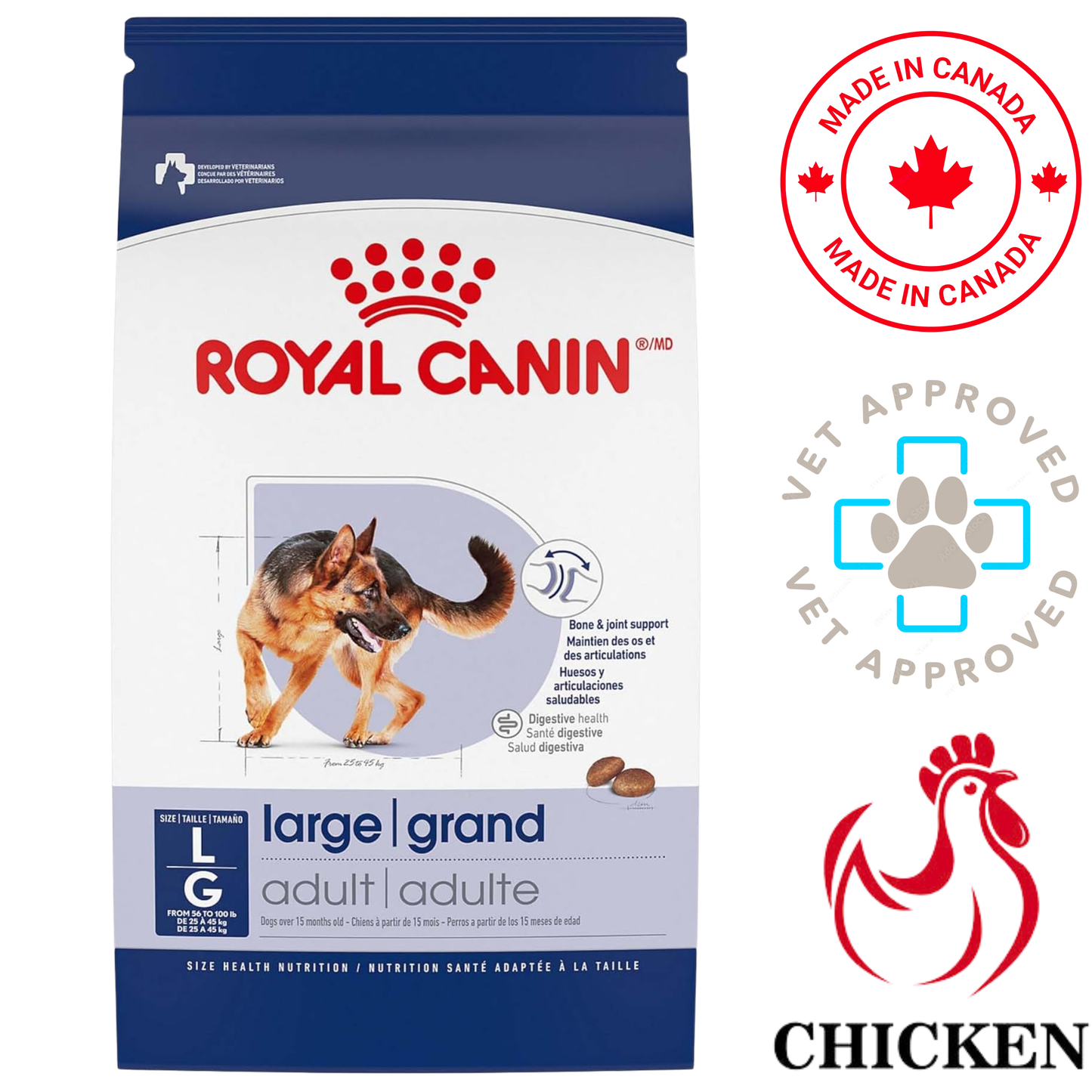 Royal Canin - Size Health Nutrition Large Breed Adult Dry Dog Food — view 2