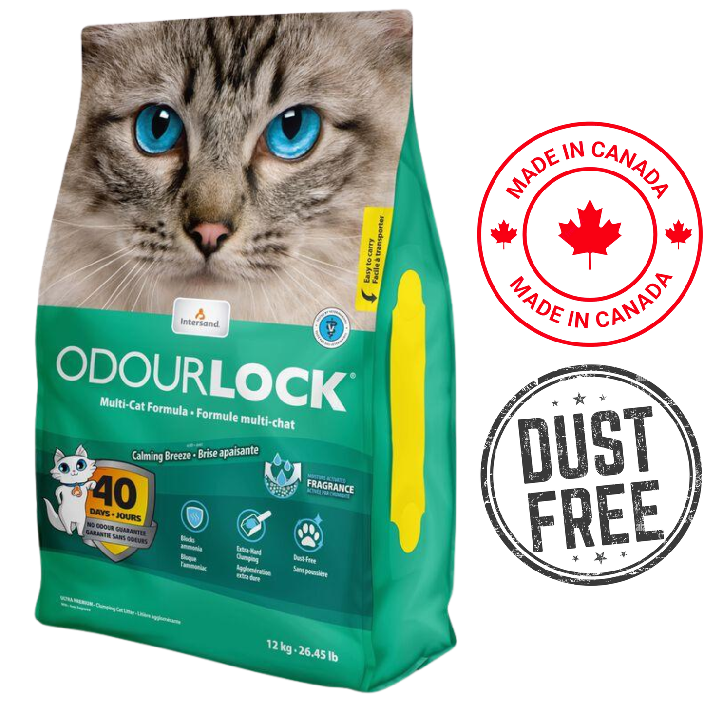 OdourLock - Ultra Premium Calming Breeze Clumping Cat Litter