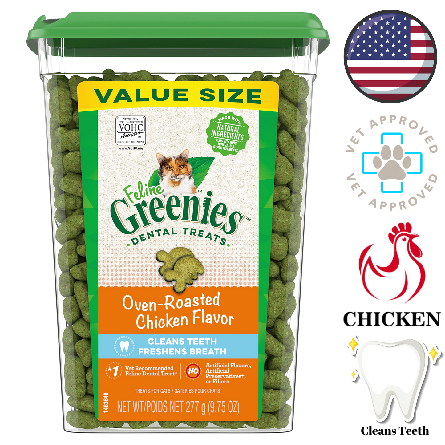 Greenies - Oven-Roasted Chicken Dental Cat Treats