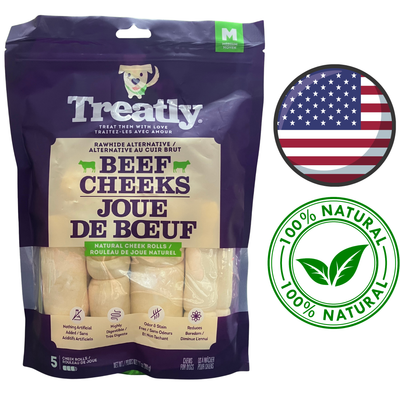 Treatly - Beef Cheeks Rolls Dog Treat