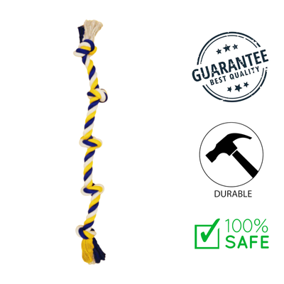 BuD'z - Rope With 4 Knots Blue & Yellow