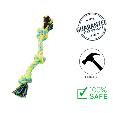 BuD'z - Rope With 3 Knots Sky Blue & Yellow — main
