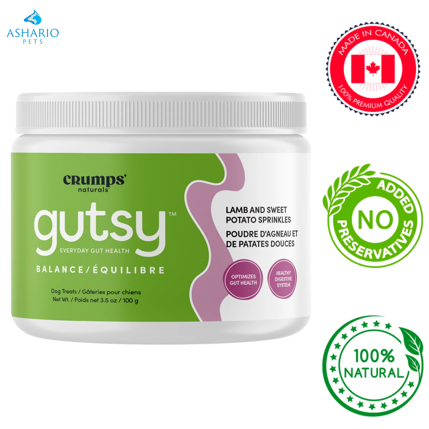 Crumps' Natural - Gutsy Balance Sprinkles Dog Treats - 100 Grams