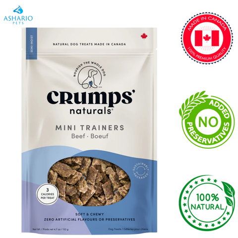 Crumps' Natural - Semi Moist Mini Trainers Beef Dog Treats