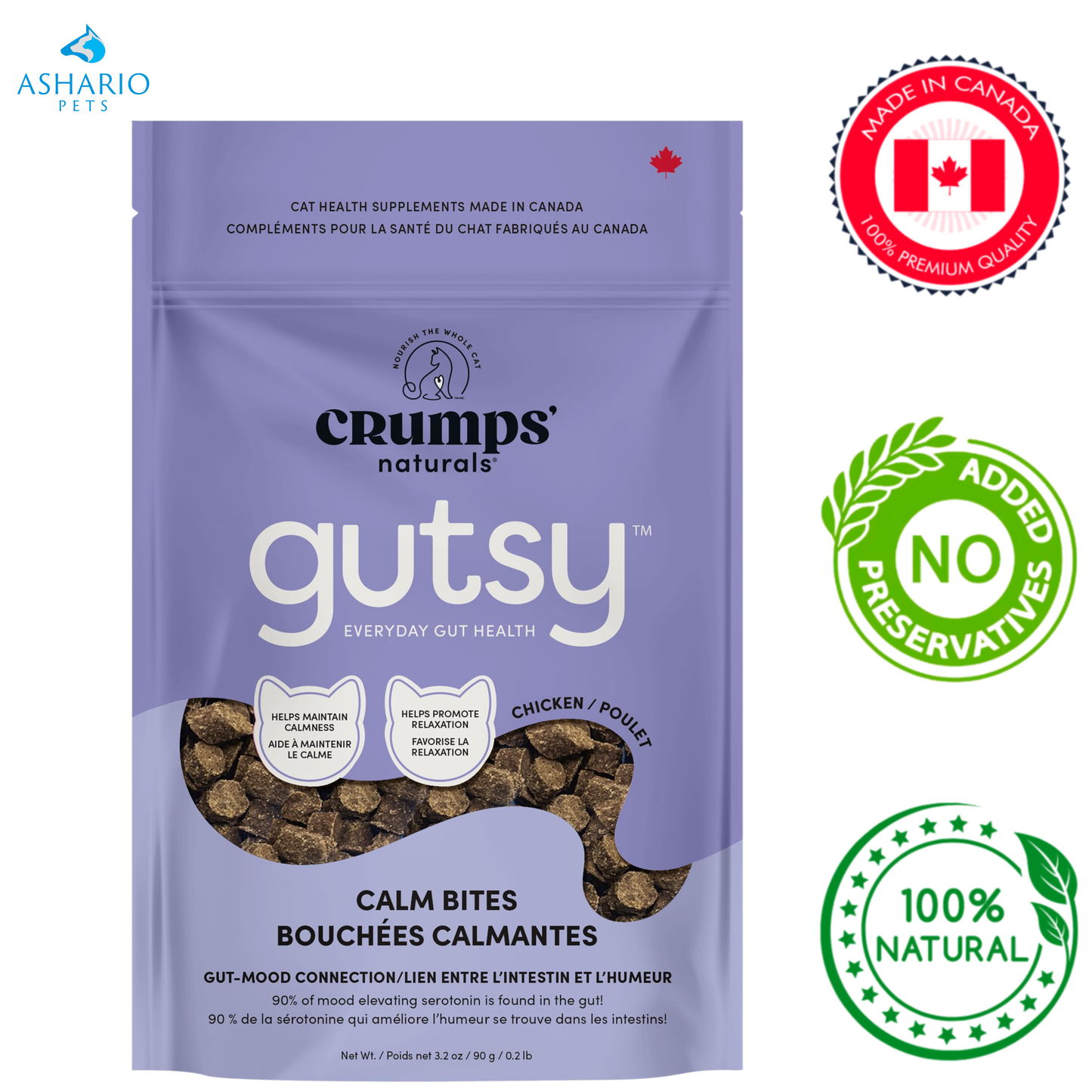 Crumps' Natural - Gutsy Calm Bites Cat Treats