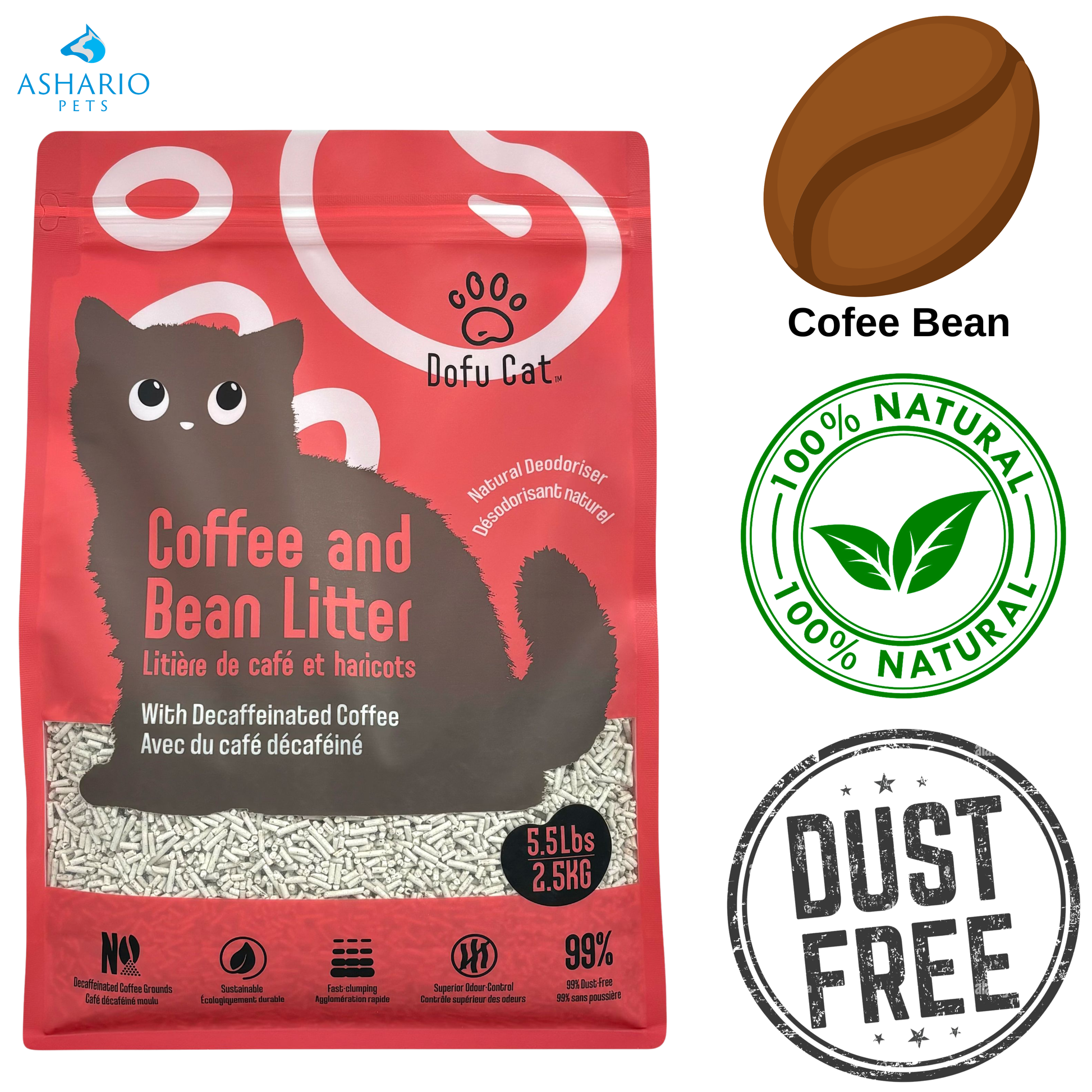 Dofu Cat - Natural Coffee + Bean Cat Litter