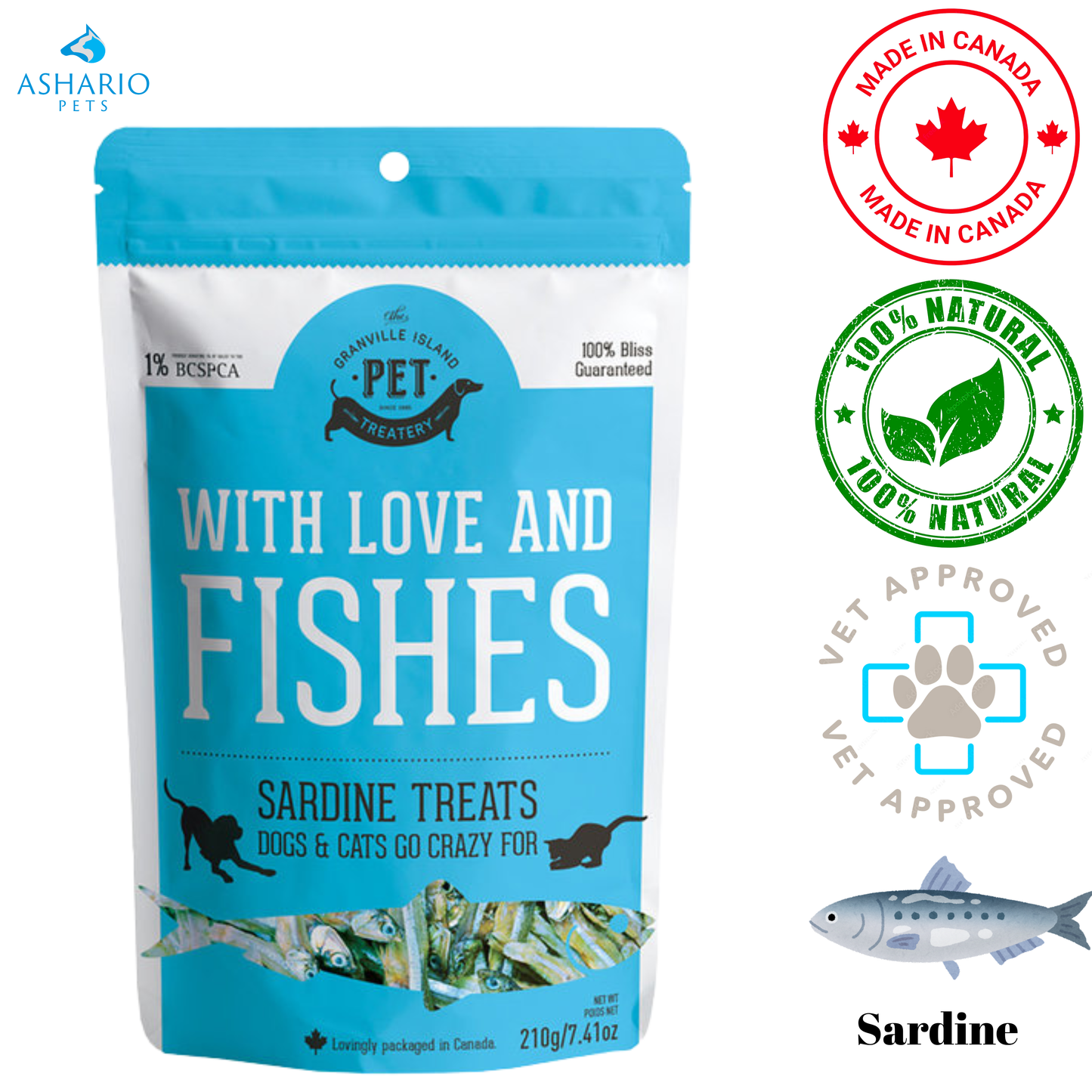 Granville Island Pet Treatery - With Love And Fishes Dehydrated Dog Treats