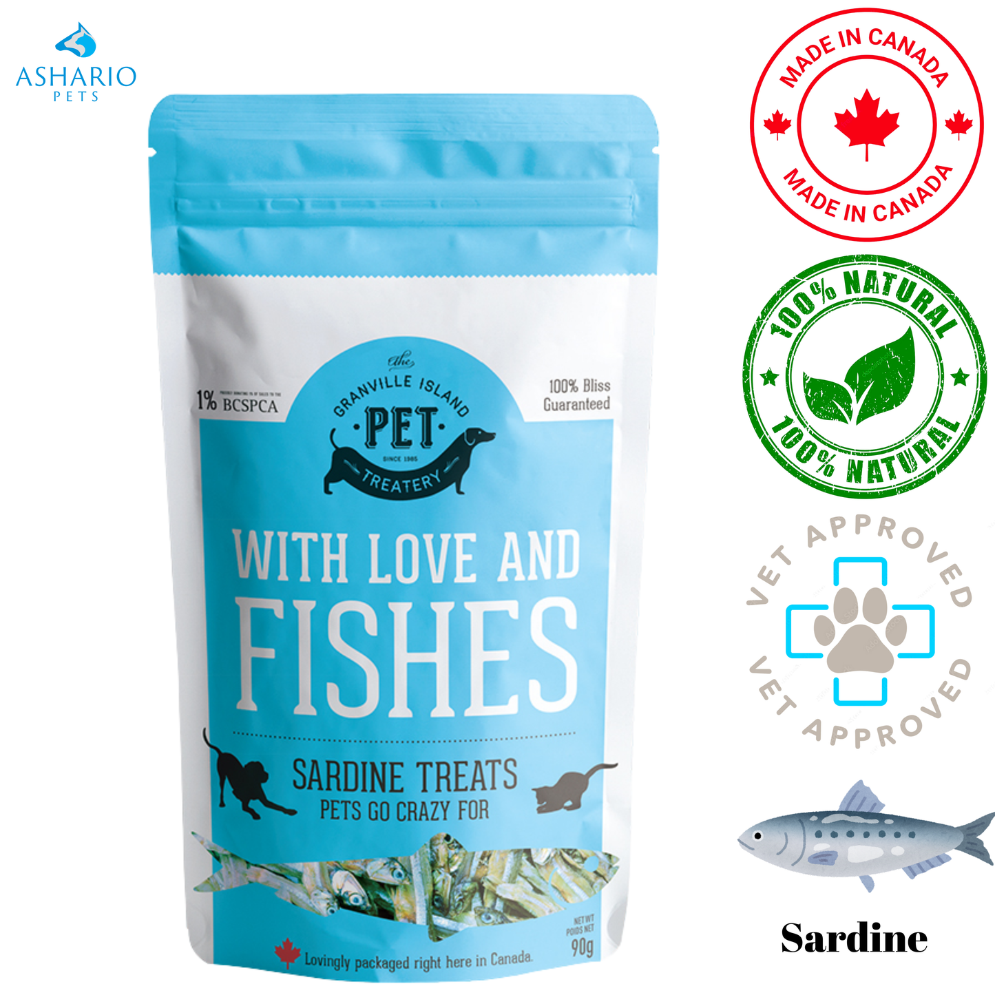 Granville Island Pet Treatery - With Love And Fishes Dehydrated Dog Treats