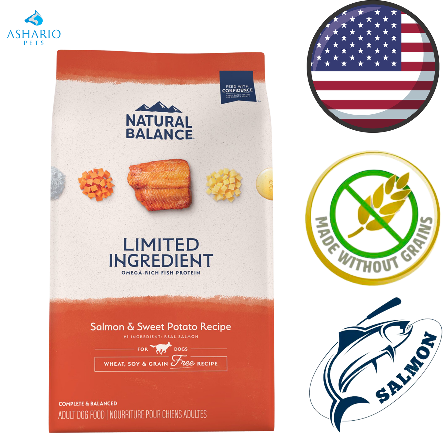 Natural Balance - Limited Ingredient Diet Salmon & Sweet Potato Dry Dog Food — view 2