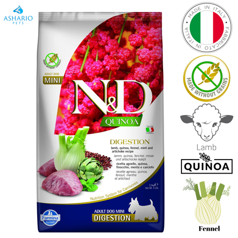 Farmina - Digestion Lamb & Quinoa Adult Mini Dry Dog Food